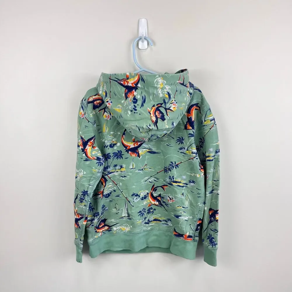 Polo Ralph Lauren Boys French Terry Hoodie Green Marlin 7
